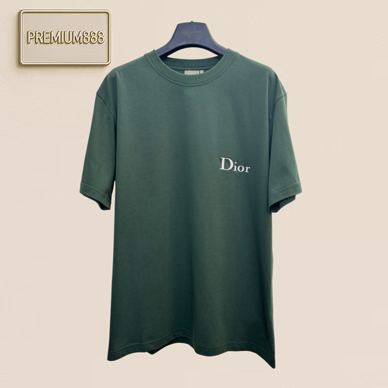 Dio Dior Embroidered Lettering On The Chest Short-sleeved T-shirt