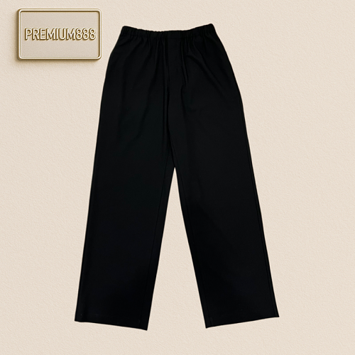 The Row Stretch Waist Mixed Fiber Wide Leg Casual Pants