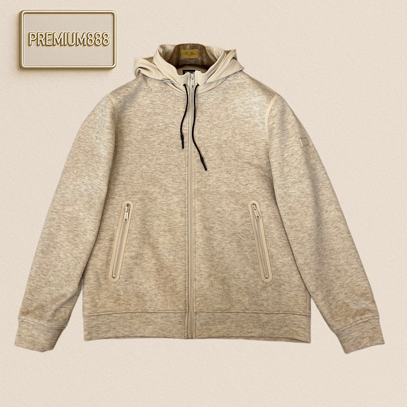 Zegna Jenia Full-Zip Hooded Casual Sweatshirt Jacket