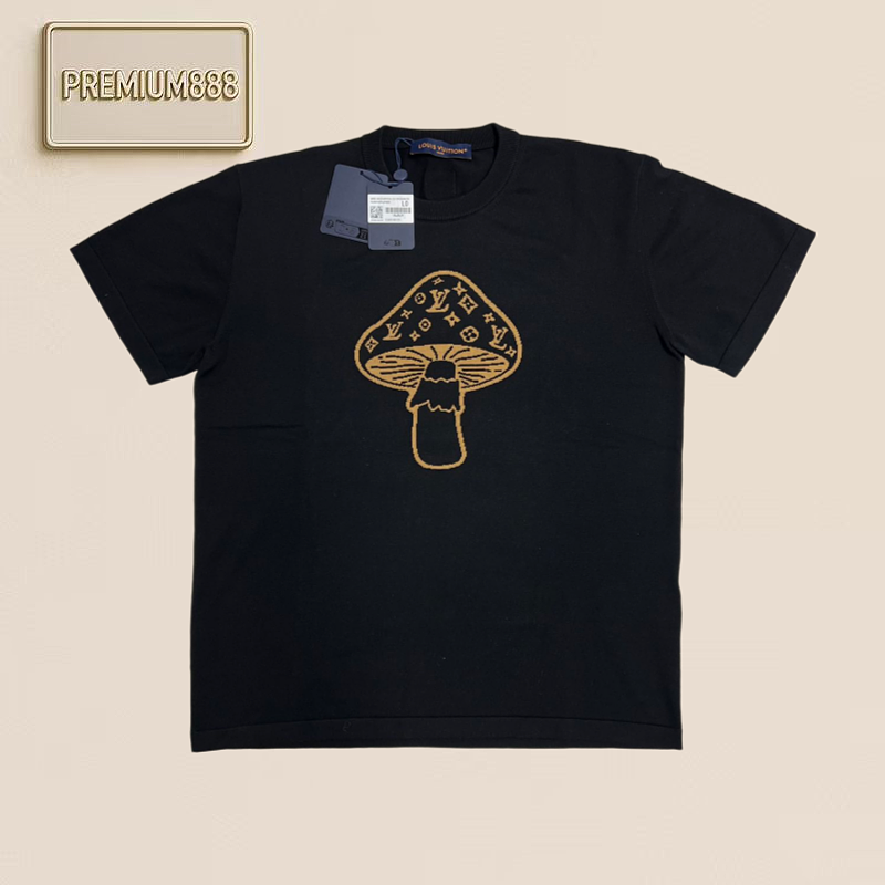 1v Mushroom Knitted Short Sleeve Shirt