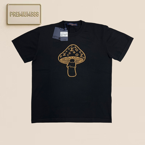1v Mushroom Knitted Short Sleeve Shirt