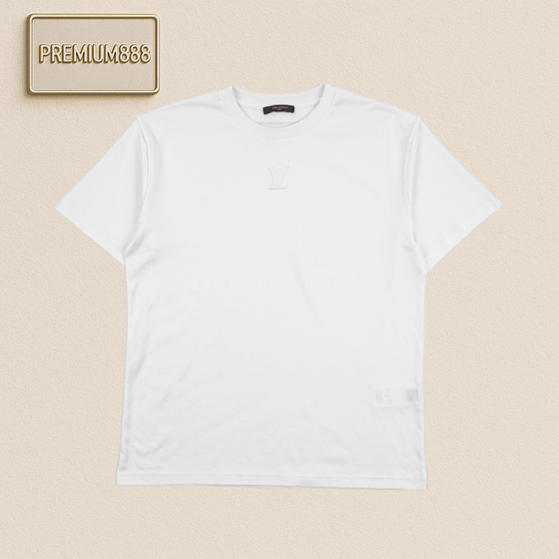 Louis Vuitton LV Three-dimensional Relief Short Sleeve White