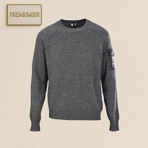 Moncler MC Wool And Cashmere Sleeve Pocket Knitted Sweater