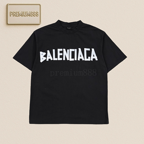 Balenciaga Ba Lenciaga Classic White Tape Starched Printed T-shirt