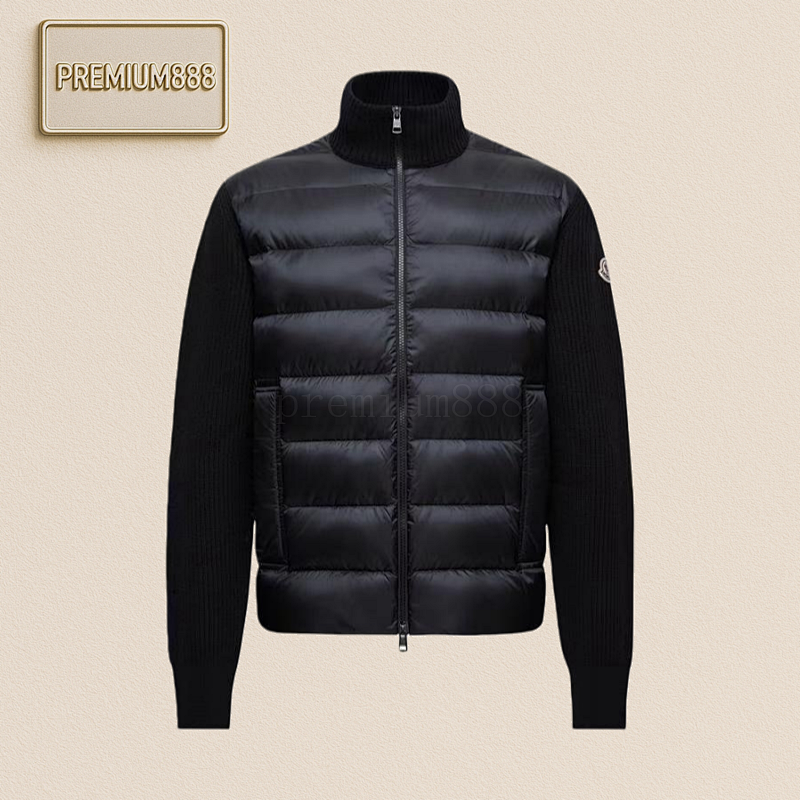 Moncler Down Men's Wool Blend Hooded Knit Men's Down
