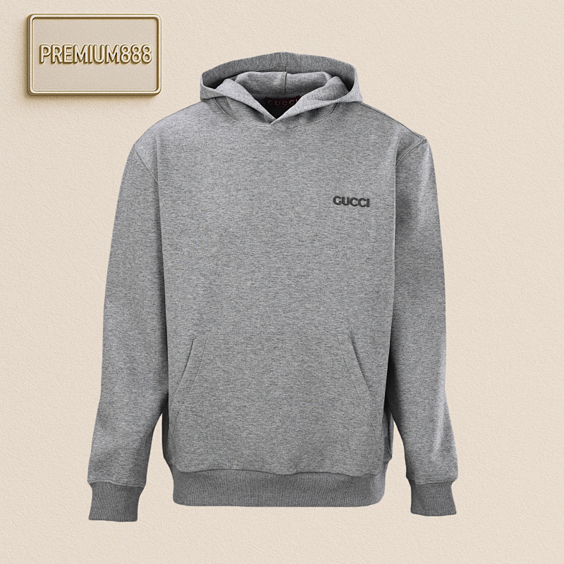 Gucci Guc CI Small Standard Space Cotton Composite Knitted Hooded Sweatshirt