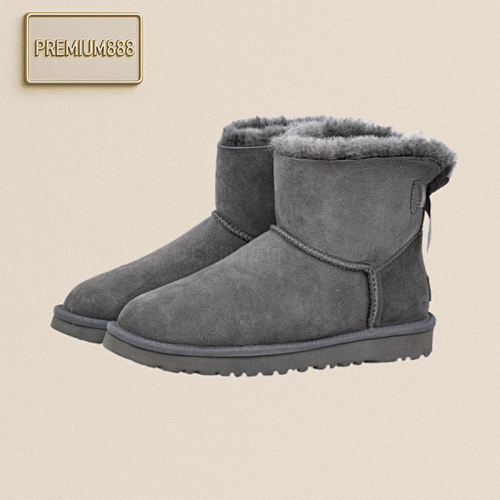 Ugg Bailey Mini Bow Sheepskin One-piece Snow Boots For Women