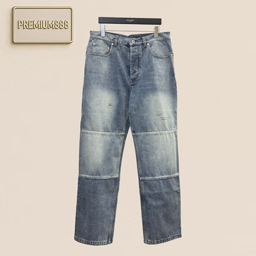 Dio Embroidered Multi-color Washed Flared Denim Pants