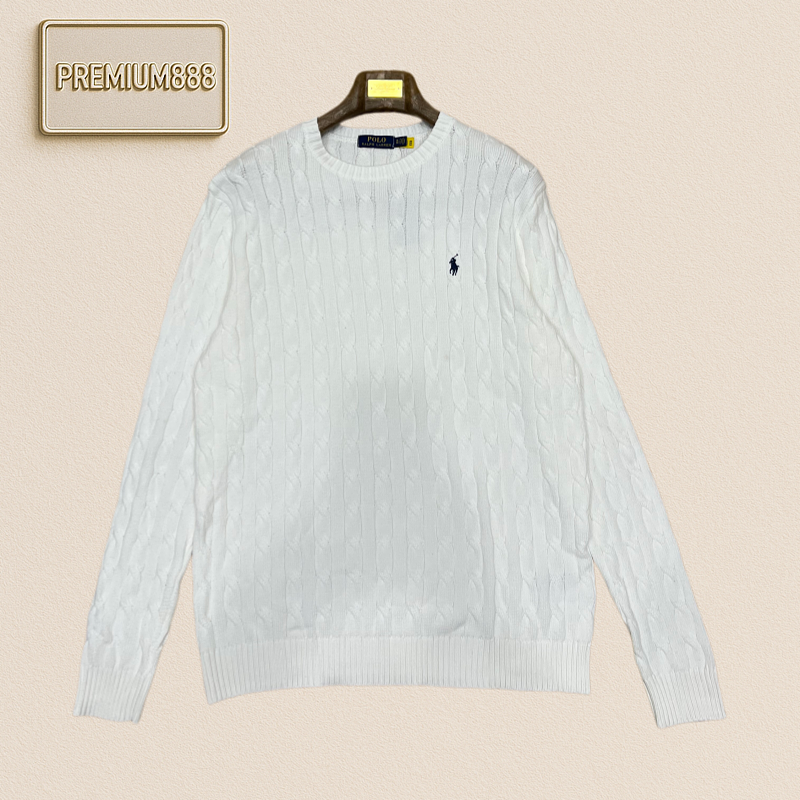 Ralph Lauren Raffaello Lambo Embroidered Round-neck Knit Sweater