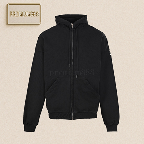 Balenciaga Blcg Red Masking Paper Monogram Tape Zip Hooded Jacket