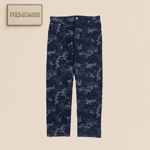 G 25Fw Double G Marble Denim Trousers