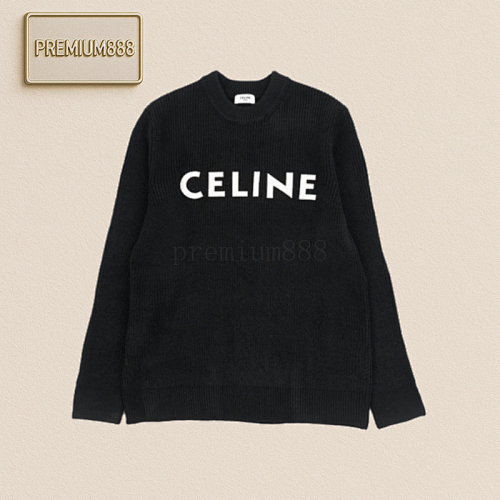 CL 23Fw Felt Letter Round-neck Sweater