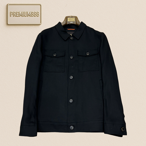LP Nooyiapaia Collared Linen Work Jacket Shirt