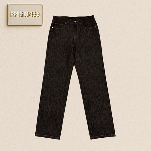 Zegna Jenia Casual Leather Straight Denim Pants