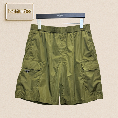 Prada Triangle Logo Workwear Nylon Shorts