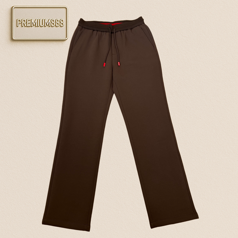 Kiton Red-edge Embroidered Wide-leg Casual Jogger Pants