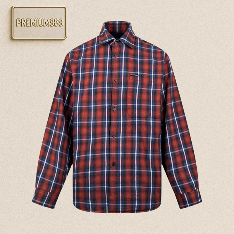 Balenciaga Plaid Double Shirt Jacket