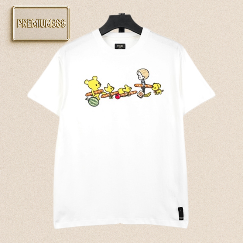 Fendi Fen Di Bear Figure Short Sleeve