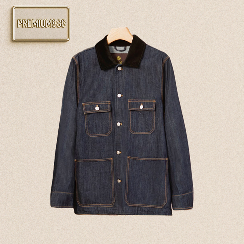 LP Nuo You Pian Ya Counter 's Latest Casual Men' Denim Jacket Medium To Long Length Jacket