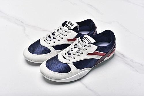 Miu Gymnasium Suede With Round Toe Lace-up Shoes With Low Top Lifestyle Shoes For Men And