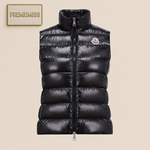 Mon Cler Stand-up Collar Logo Down Vest