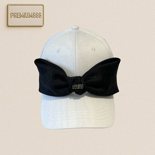 Miumiu Bow Peaked Hat High-end Custom Head Circumference 57cm