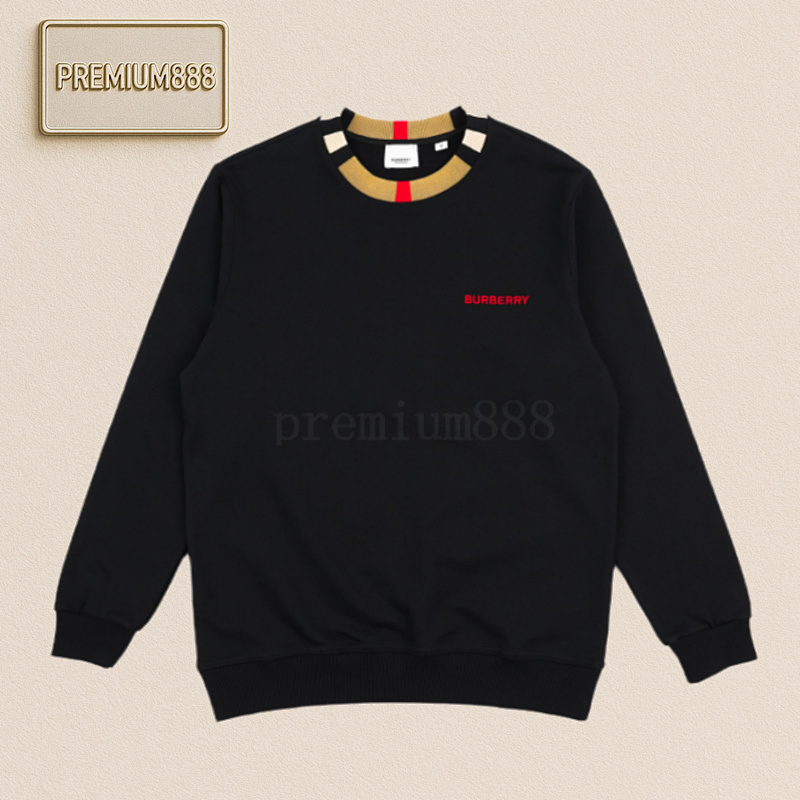 BB R Paneled Crew Neck Black