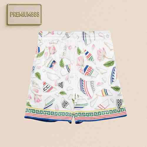 CA Sablanca Fragmented Pattern Silk Shorts