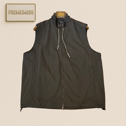 Zegna Jenia Stand-up Collar Double Drawstring Casual Jacket