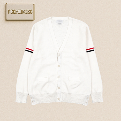 TB 25Fw Arm Ribbon Cardigan Coat - White