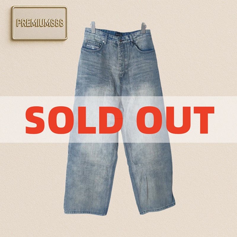 Balenciaga In Stock Blcg Pleated Jeans