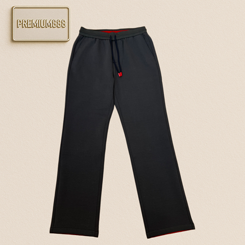 Kiton Red-edge Embroidered Wide-leg Casual Jogger Pants