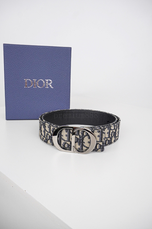 Dior Di Or Classic Monogram Double-sided Calfskin Belt