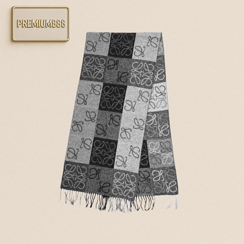 Loewe Scarves Are In Black White And Grey
