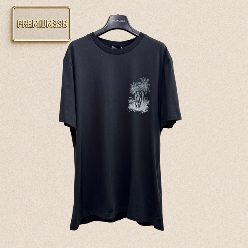 Monc Beach Coconut Tree Print Short-Sleeved T-Shirt