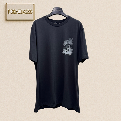 Monc Beach Coconut Tree Print Short-Sleeved T-Shirt