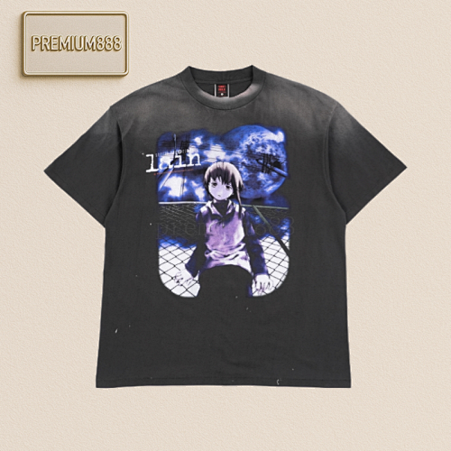 Saint Michael 25ss Suzune Co-branded Printed Short Sleeves