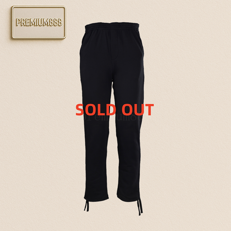 Prada Prd Cotton Drawstring Straight-leg Casual Trousers With Fabric Label