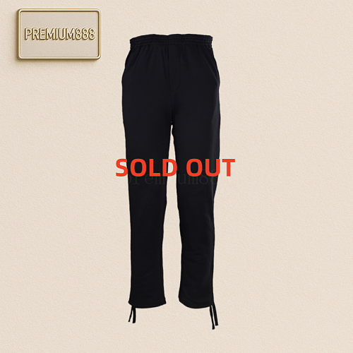 Prada Prd Cotton Drawstring Straight-leg Casual Trousers With Fabric Label