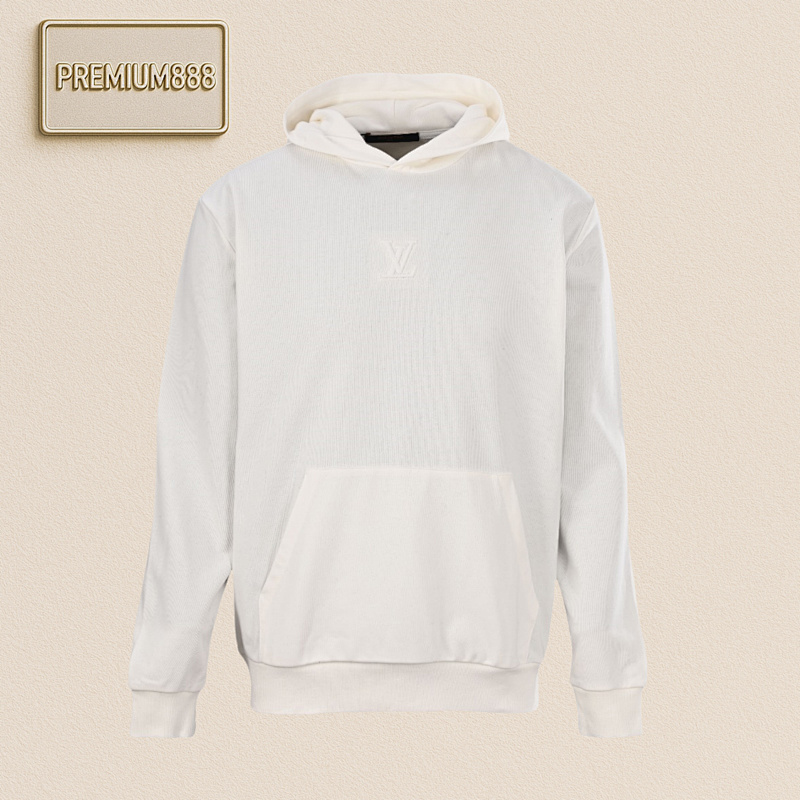 Louis Vuitton Lou IS Vuitton L V Embossed Letter Hooded Sweatshirt