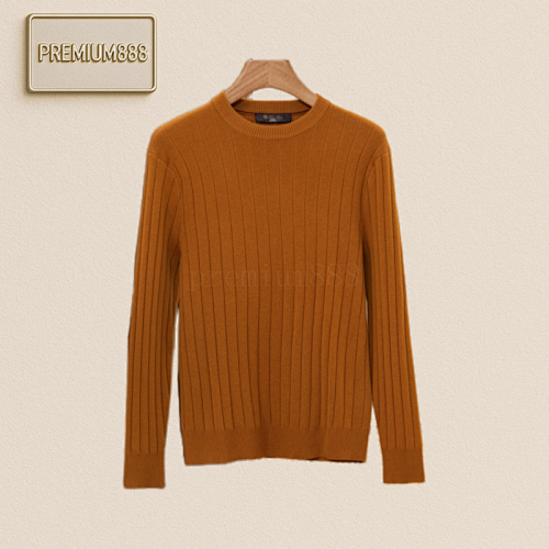 LP Loro Piana Classic Men 's Round-neck Woolen Knitted Sweater Classic Men' S Wide-striped