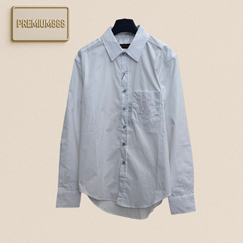 1v Louis Embossed Pocket Lapel Long-sleeved Shirt