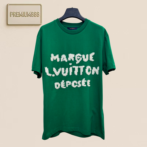 1v Lettered Embroidered Short-Sleeved T-Shirt