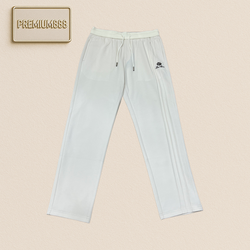 Loropiana Nooruiyanasi Side-Striped Embroidered Casual Straight Leg Sweatpants