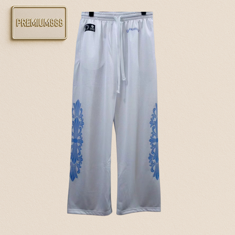 Chrome Hearts CH - White Exclusive Limited Edition Double-layer Mesh Sporty Casual Pants F