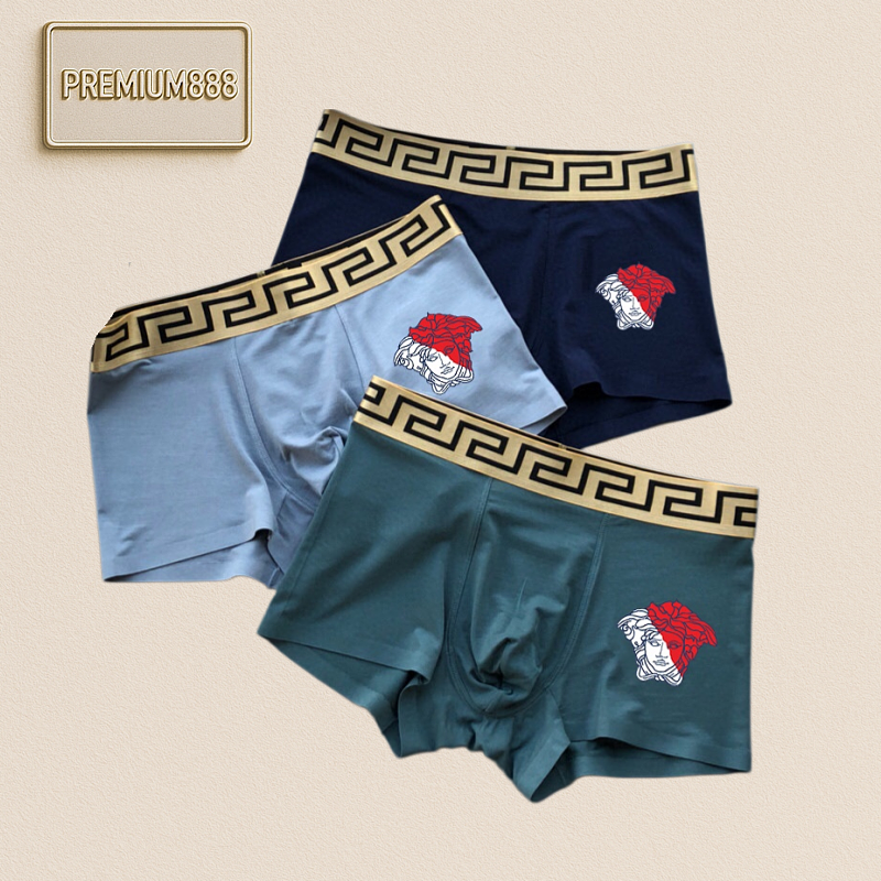 Original Quality Versace Classic Medusa Series Fashionable Men's Underwear Exquisite Gold