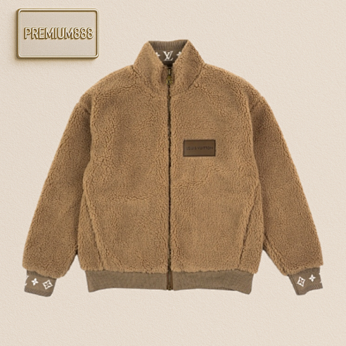 L V Lamb Wool Jacket Coffee Color