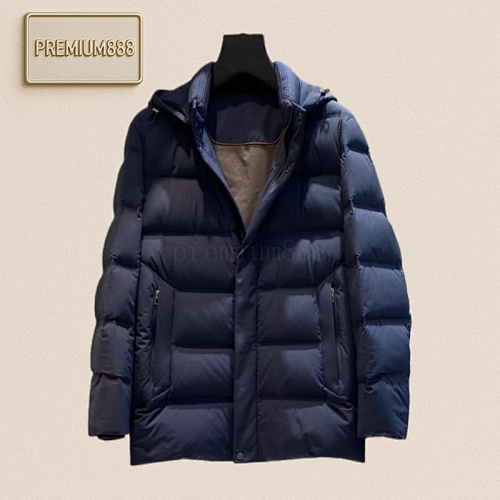 Simple Autumn And Winter. Mid-length Down Jacket With White Duck Down Noble High-level Req