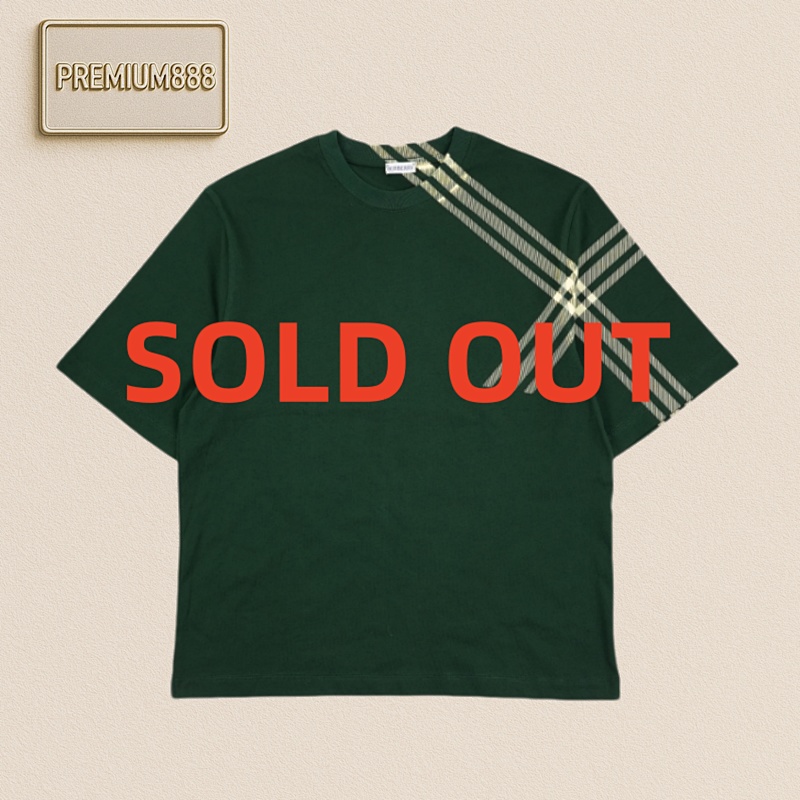 Burberry Striped Short Sleeves Mori Green