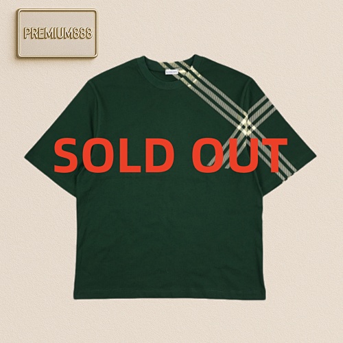 Burberry Striped Short Sleeves Mori Green